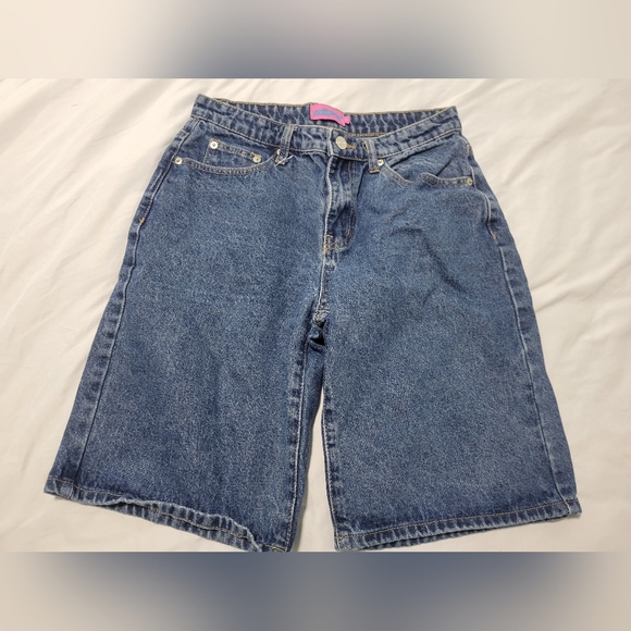 Edikted Pants - Edikted Blue Jean Shorts for Women